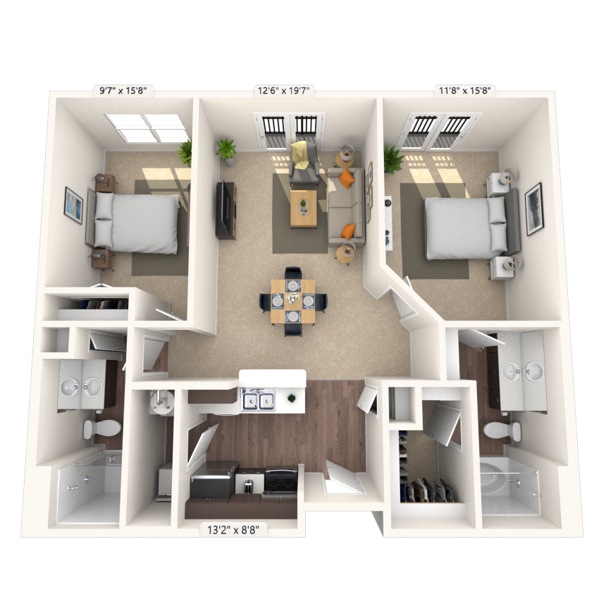 Floorplan image of unit 3345